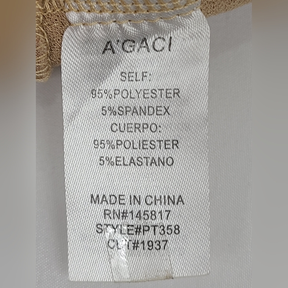 NWT Women's A'Gaci Nude Halter Top Zippered Back Size Small - Picture 6 of 7